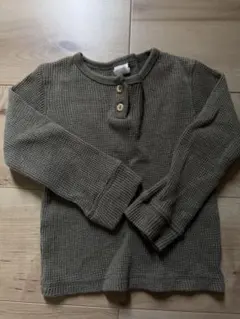 H&M オリーブグリーン 長袖カットソー 92cm