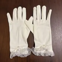 ウェディンググローブ　パール　ショートグローブ　ブライダル