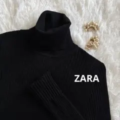 襟ニット黒長袖