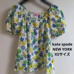 ​【美品】kate spade パフスリーブ花柄ブラウス XS　ケイトスペードのサムネイル