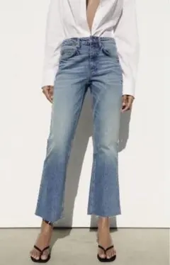 新品未使用 ZARA アンクルカット デニム パンツ ジーンズ