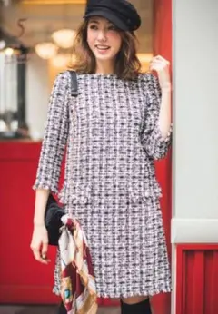 ツイードワンピース