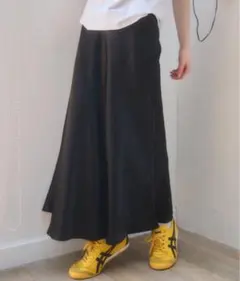 サテンフレアスカート★サテンマーメイドスカート★マーメイドサテンスカートロング丈