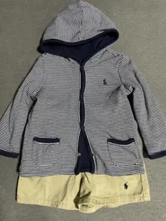 Ralph Lauren ストライプフード付きアウター&ショートパンツ　80cm