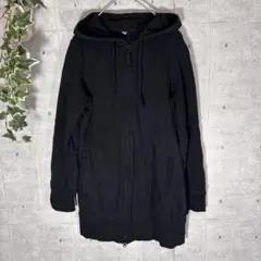 ユニクロ UNIQLO パーカー ブラック ジップパーカー黒 Mサイズ 古着