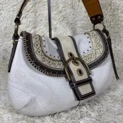 コーチ　ソーホー　10479 ショルダーバッグ　ワンショル　レザー　ホワイト