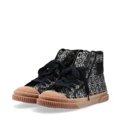 LOEWE ロエベ アナグラム レザー×ファブリック ハイカットスニーカー 37のサムネイル