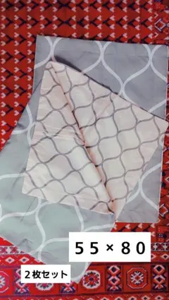 枕カバー 55×80cm 2枚セット グレー モロッカン柄のサムネイル