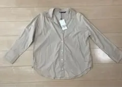 ZARA シャツ　レディース　ベージュ　Sサイズ　未使用タグ付