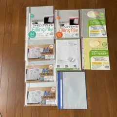 A4 B5 クリアポケット ファイリングファイルB5インデックスなど9点