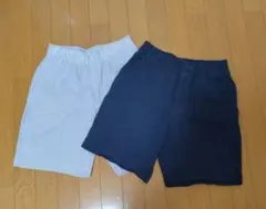 ユニクロ メンズ ショートパンツ 2枚 ネイビー・ホワイト ２枚セットのサムネイル