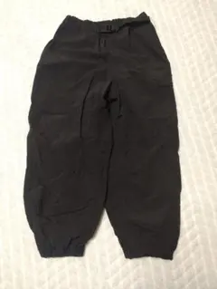 GU ナイロンロングパンツ カーゴパンツ ブラック 120cm