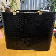 クロコダイル風バッグ　黒