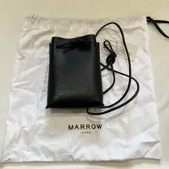 MARROW String Pouchマロウ　ストラップ付レザーポーチ　ブラックのサムネイル