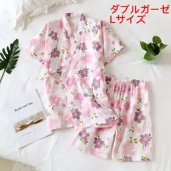 甚平 部屋着 L上下セット 夏用作務衣 じんべい レディース　短パンツ