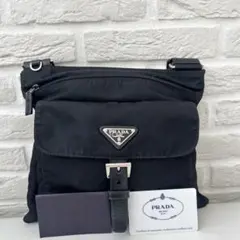 PRADA プラダ ナイロン ショルダーバッグ ブラック 三角ロゴ 斜め掛け