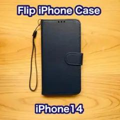 【iPhone14】 スマホケース 手帳型ケース ネイビー