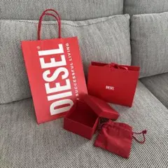 DIESEL 赤 ショッピングバッグ セット