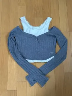 EMODA レイヤード風 長袖トップス グレーのサムネイル