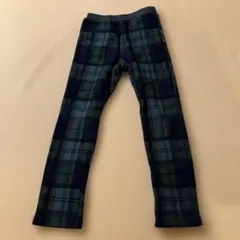 110cm チェック柄 裏起毛ロングパンツ　デビロックのサムネイル