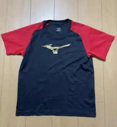 MIZUNO ミズノ 半袖Tシャツ ブラック×レッドのサムネイル
