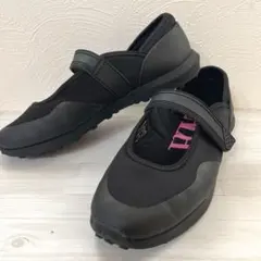 美品ZARA バレエ フラット スニーカー メリージェーン　ストラップ　黒