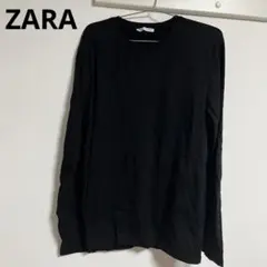 ZARA 黒　長袖カットソー　ロンT 黒　メンズ