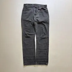 USA製80sリーバイス501 先染めブラックデニム W34フェード　刻印524