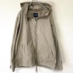 OLD UNIQLO コットンフード付きブルゾン M コットン カーキ 紺タグ