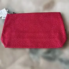マリメッコ　赤いドットパターンポーチ