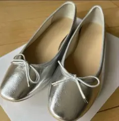 LE CERCLE par ropé バレエシューズ パンプス シルバー24.5