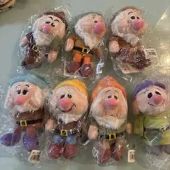 テメ2段　白雪姫７人の小人　ぬいぐるみ　３個セット