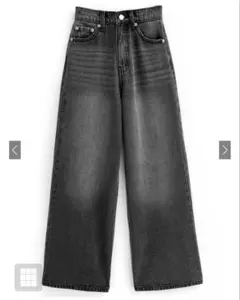 ハイウエストワイドデニムパンツ［Cu511］