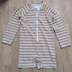 H&M ベージュと白のストライプ 水着 サイズEUR104 3,4歳前後