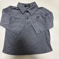 COMME CA ISM グレー 長袖ポロシャツ 98