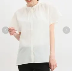 Honeys ハニーズ マオカラー ブラウス ホワイト M