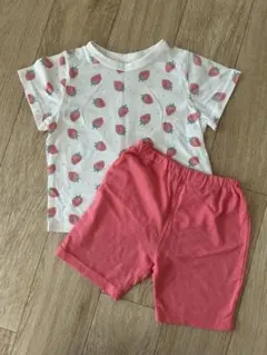 いちご柄パジャマセット 100cm