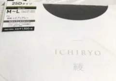 ICHIRYO 綾　25Dタイツ M-L レイブングレー