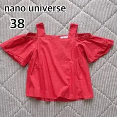 美品　nano universe　赤　トップス　ブラウスのサムネイル