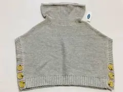 新品★OLD NAVY ラメ グレー ポンチョ サイズ80