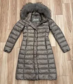 Herno フード付きロングダウンジャケット グレー 38サイズ