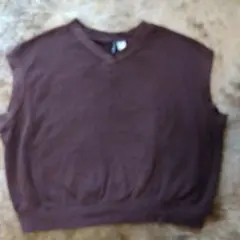 H＆Mブラウン Vネック ベスト Lサイズ