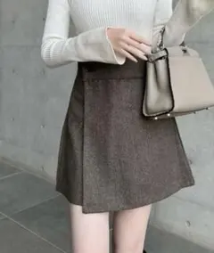 【即購入OK❣️】ACYM Herringbone check wrap スカート