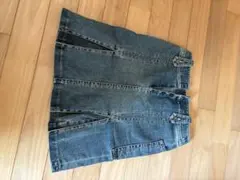 デニムブルー タイトスカート スリット付きのサムネイル