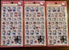 正規品 ボンボンドロップシール 第1弾 ハローキティ3点　（赤）