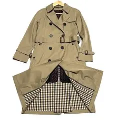 アクアスキュータム トレンチコート ライナー付き リバーシブル クラブチェック