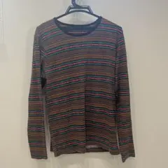 多色ストライプ 長袖カットソー