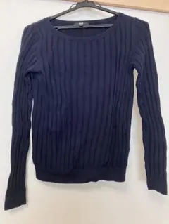 ユニクロ　ニット　ネイビー