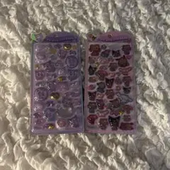 【即日発送】クロミ•日焼けサンリオ うるちゅるポップシール 2点セット