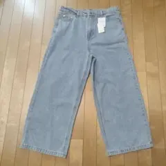 【人気】ワイドデニムパンツ レディース L~XL 値札タグ付き